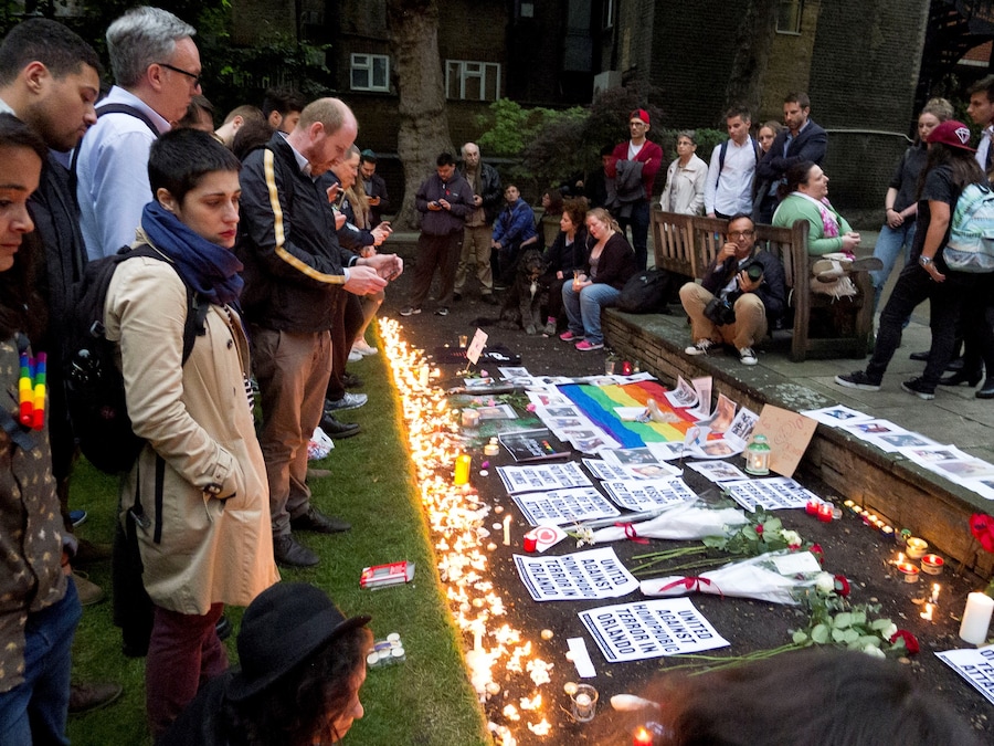 Orlando shooting Soho vigil, photographs by Alice Zoo, Dazed 36