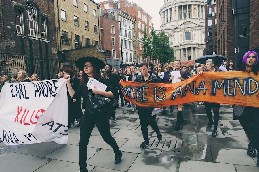 The WHEREISANAMENDIETA protest at Tate Modern 16