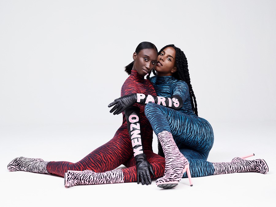 Juliana Huxtable and activist Amy Sall for Kenzo x H&amp;M