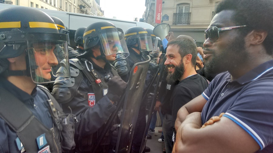 Adam Traore protest 3