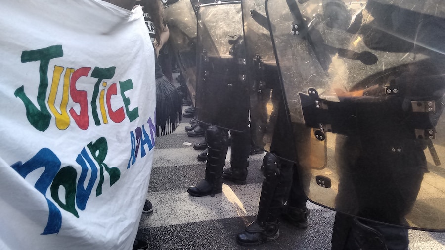 Adam Traore protest 9