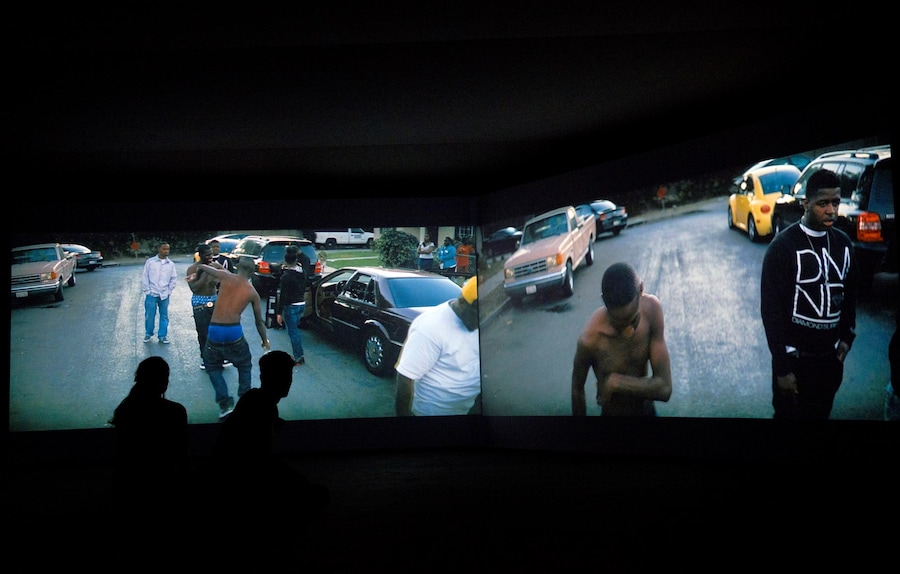 17 Kahlil Joseph, m.a.a.d. 2014. Installation view 16