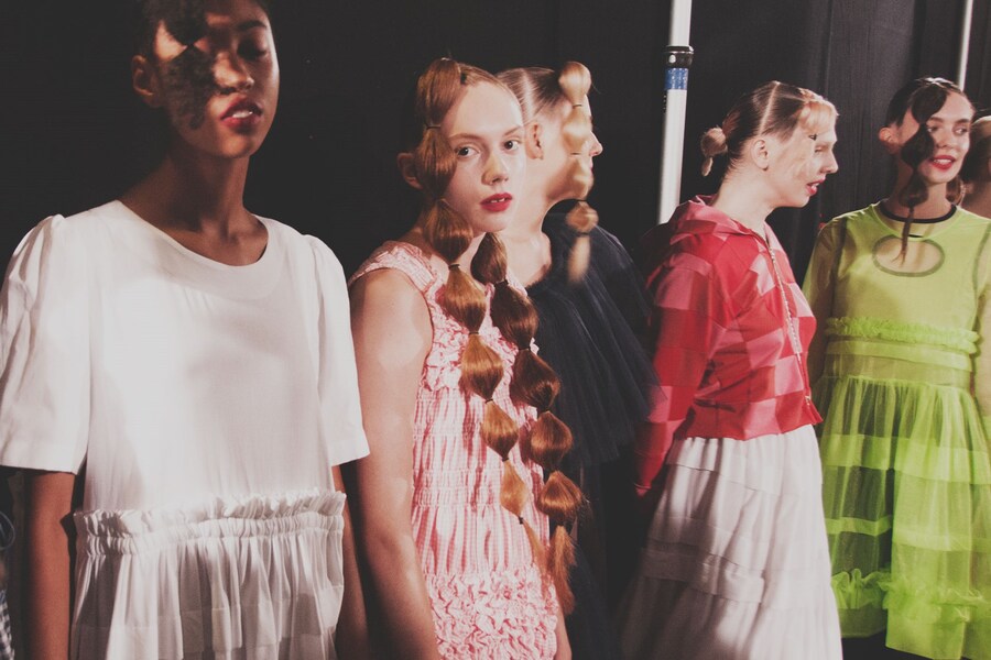 Molly Goddard SS17 womenswear backstage Dazed 6
