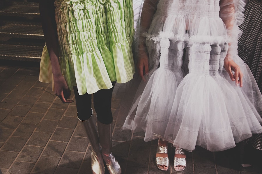Molly Goddard SS17 womenswear backstage Dazed 19