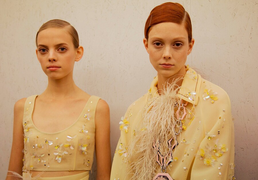 Backstage at Prada SS17 MFW Dazed 17