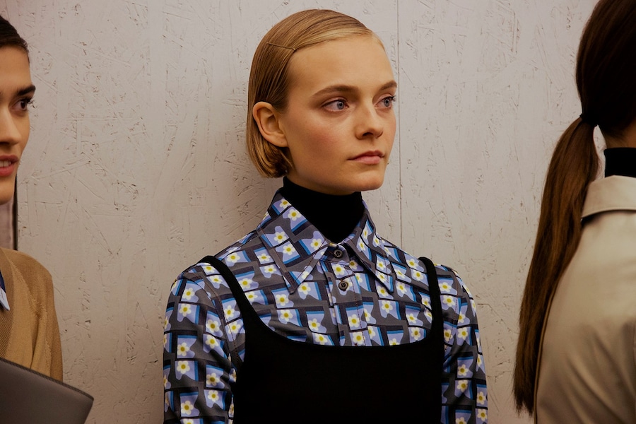 Backstage at Prada SS17 MFW Dazed 26