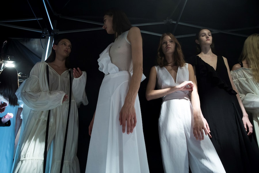 Backstage at Krizia SS17 MFW Dazed 8