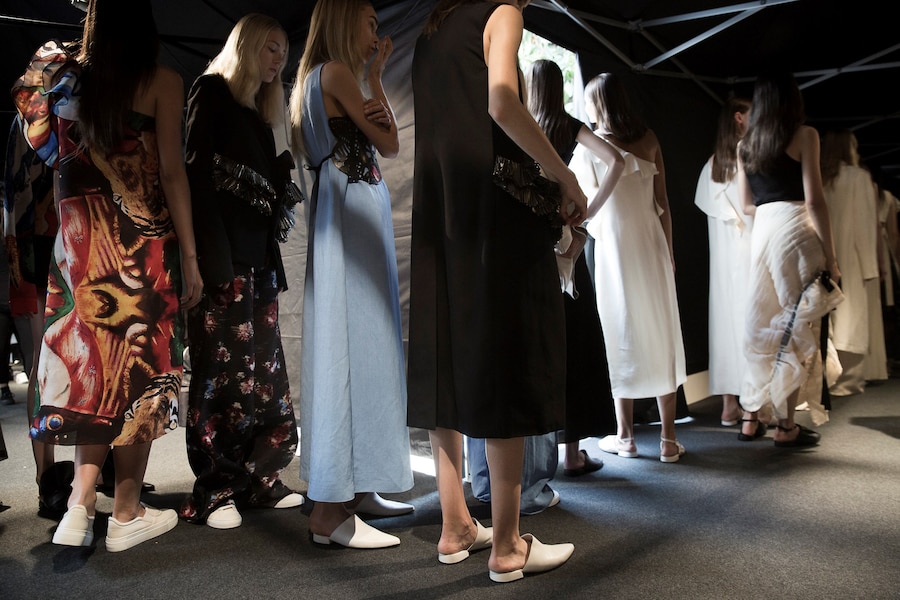 Backstage at Krizia SS17 MFW Dazed 11