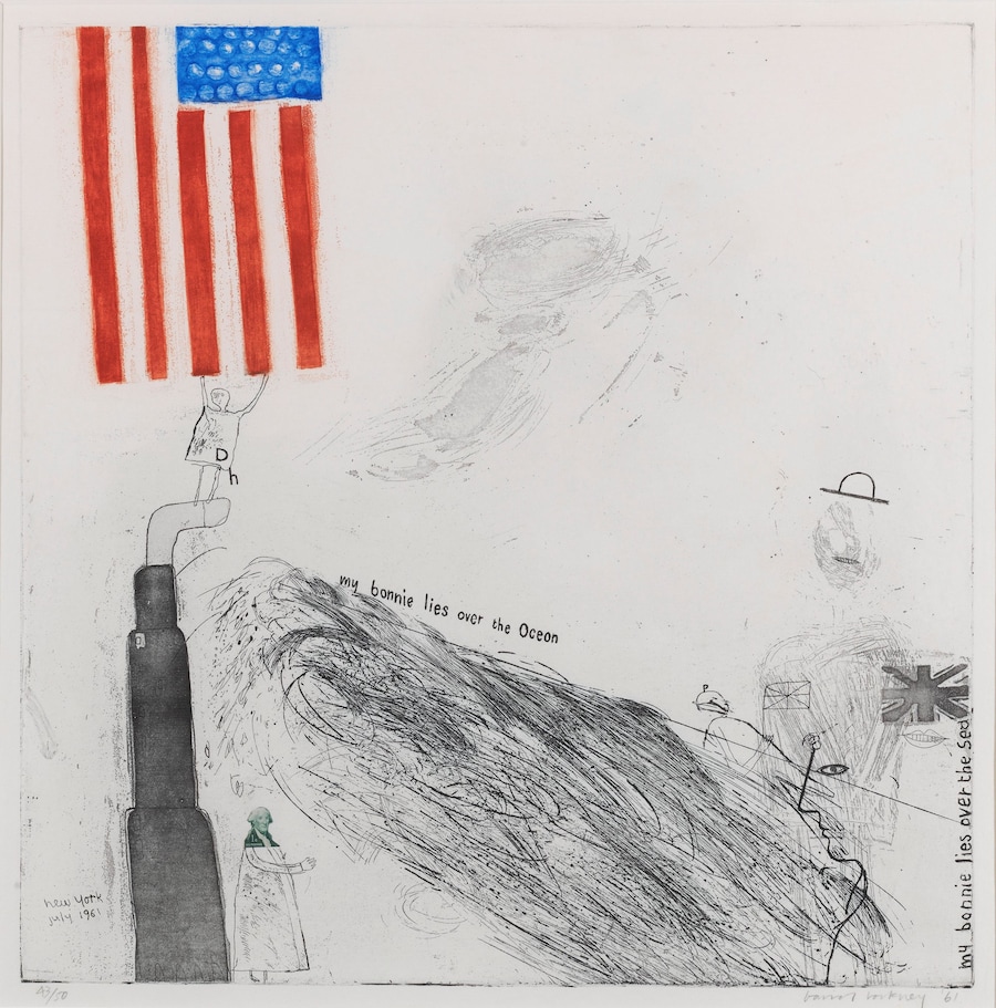 David Hockney Early Etchings Rare 4