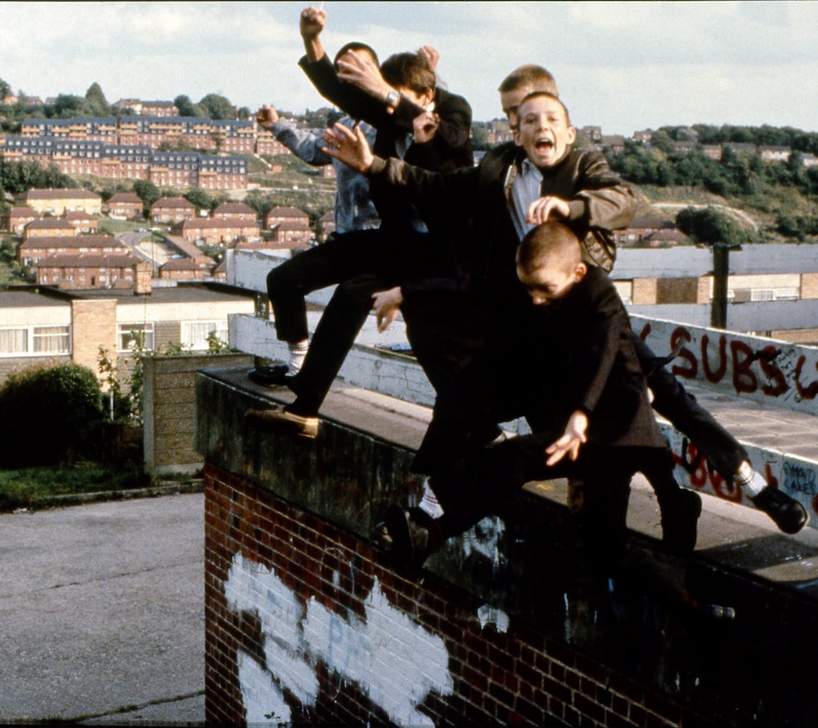 Boys Jumping off Roof, High Wycombe, UK, 1980s 3