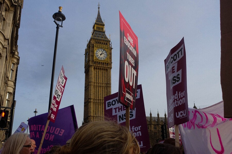 London students protest 18