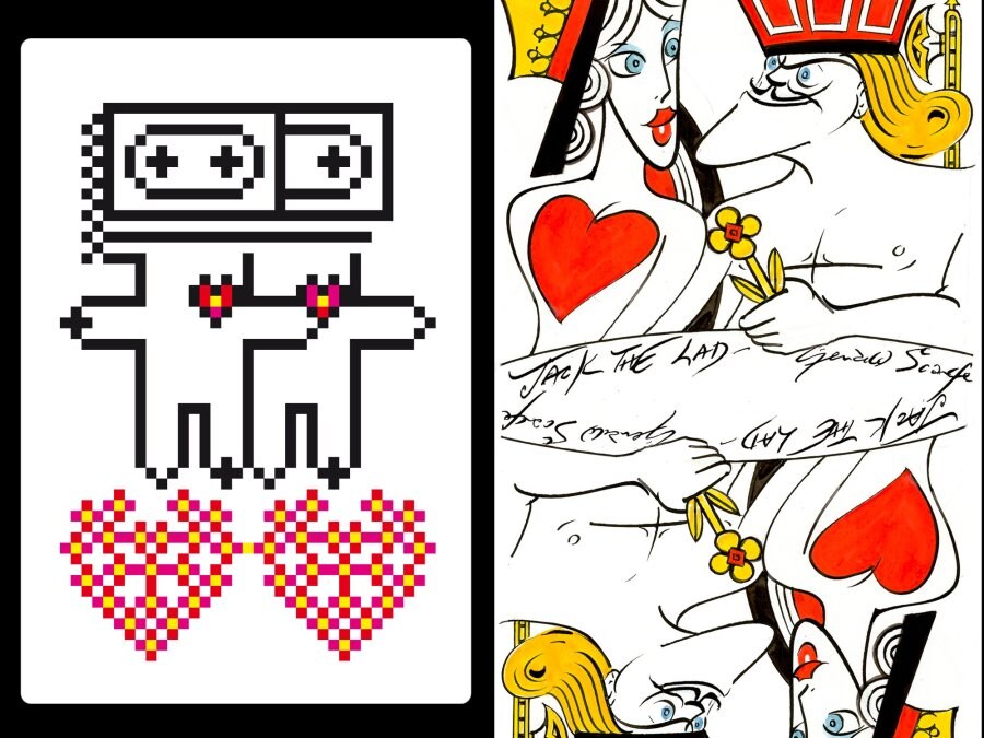 Card designs by M/M Paris and Gerald Scarfe