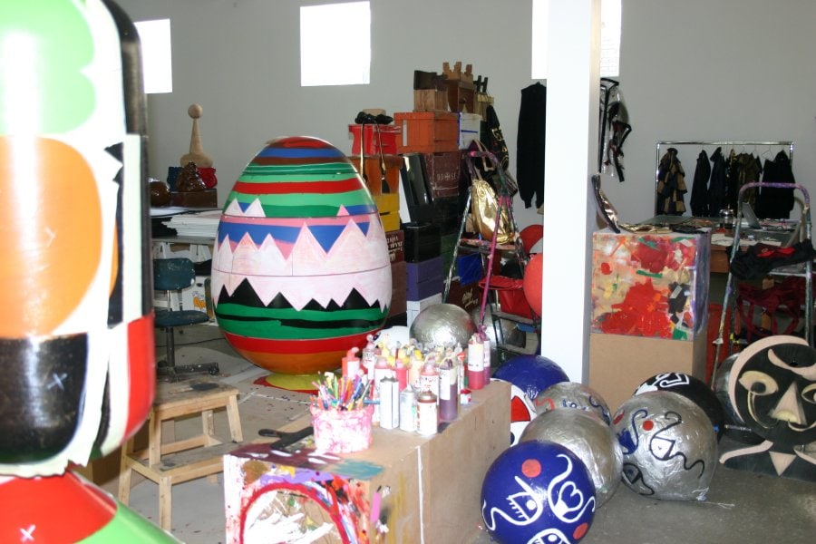 Inside Moonspoon Saloon's studio. 2