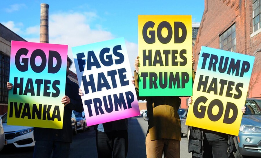 Badlands anti-Trump Westboro Baptist Church 0