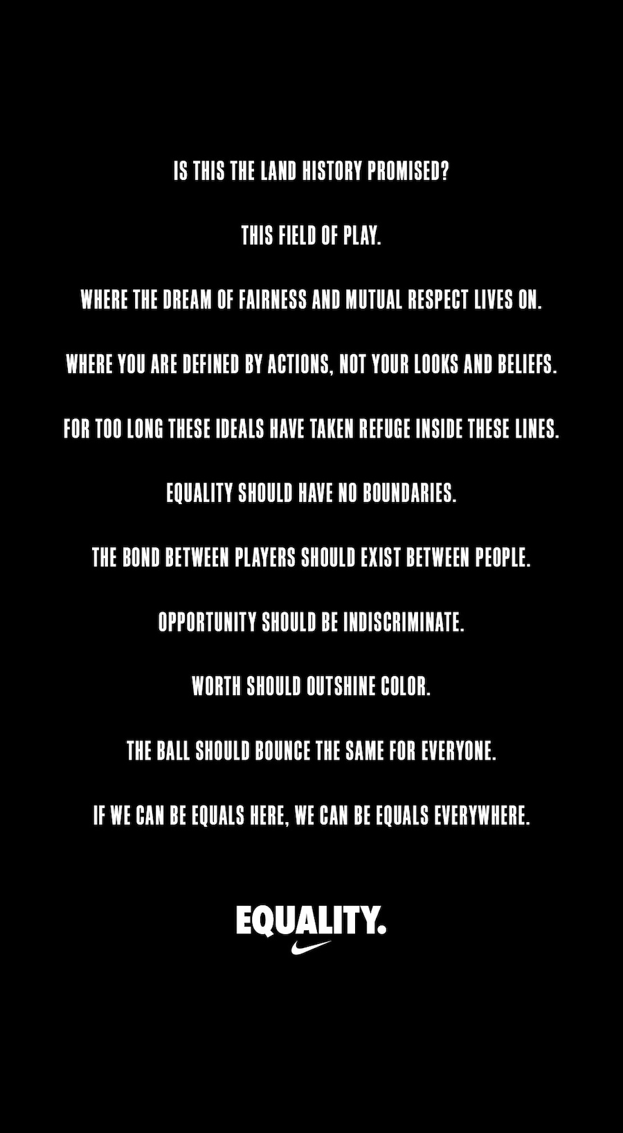 Nike Equality campaign 