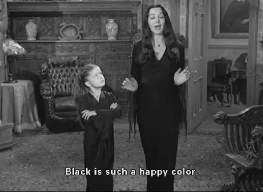 Black is such a happy colour