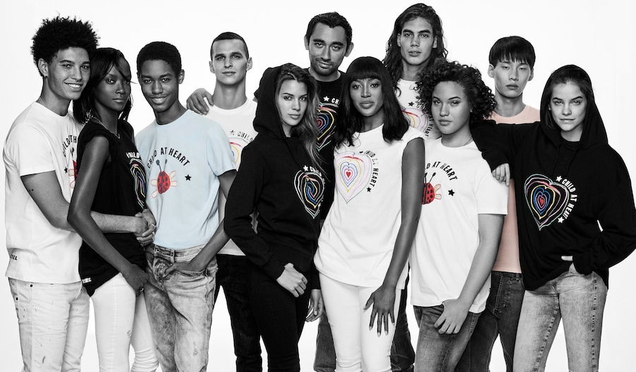 diesel naomi campbell charity child video 4