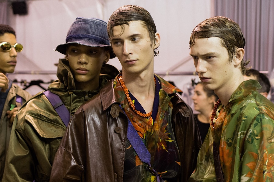 Louis Vuitton backstage ss18 menswear paris show 7