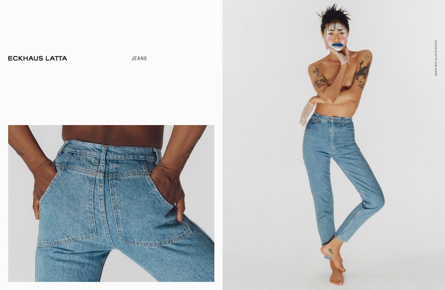 eckhaus latta denim ss18 campaign hanna moon clown 6
