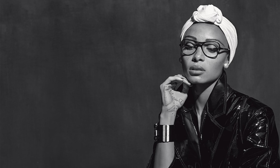 Chanel SS18 Eyewear Campaign karl lagerfeld adwoa aboah 1