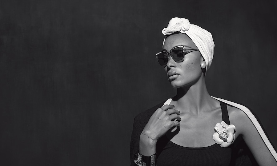 Chanel SS18 Eyewear Campaign karl lagerfeld adwoa aboah 0