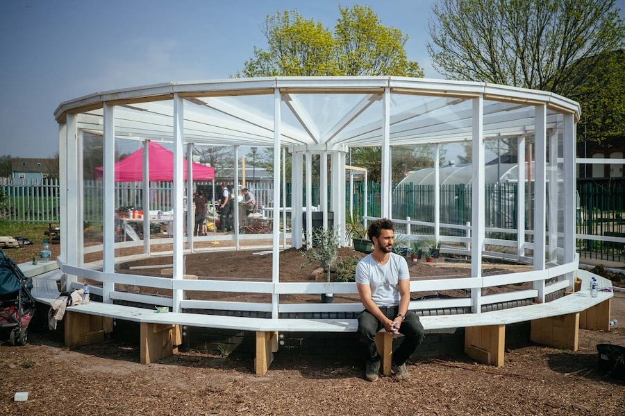 Artist Mohamed Bourouissa in Resilience Garden, Ap 3