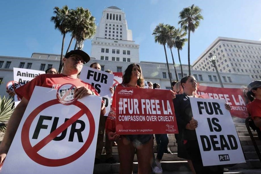 Los Angeles fur protest