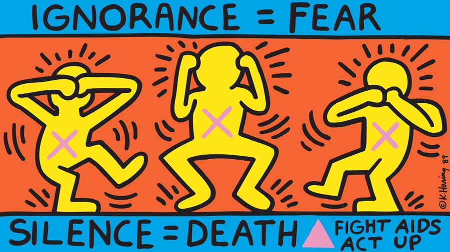 Keith Haring, Ignorance = Fear 1989