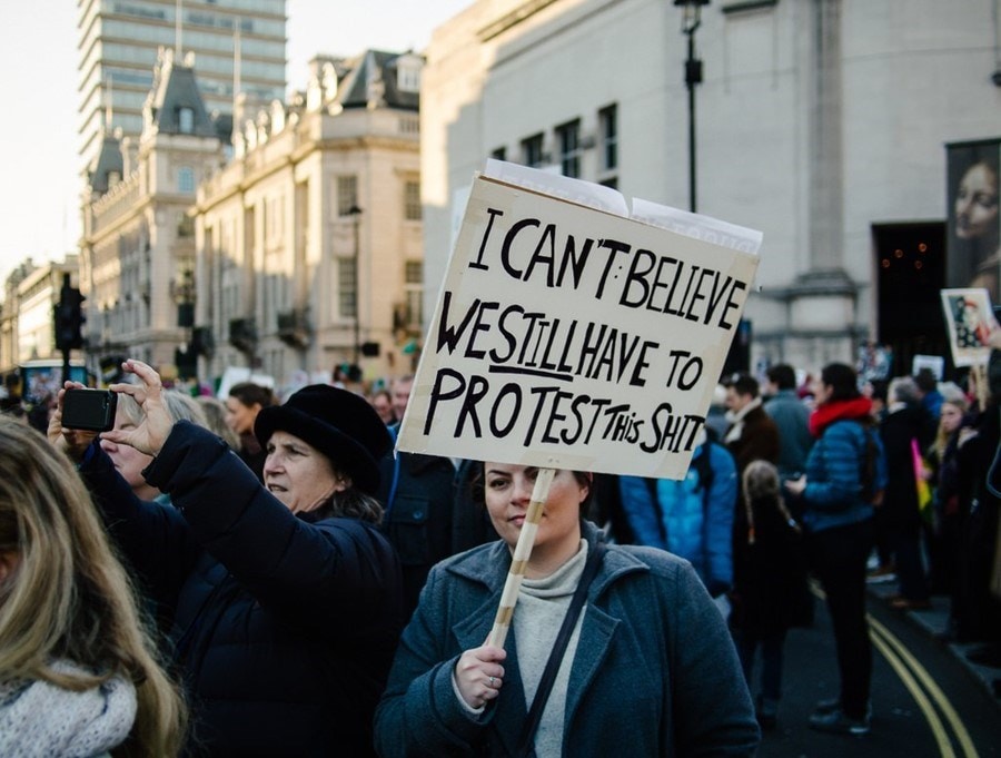 Women protest sexual harassment