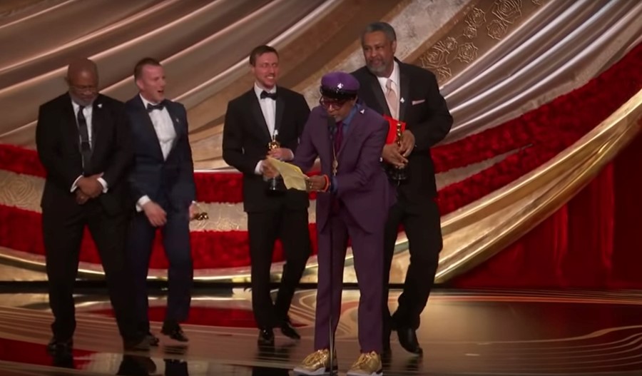 Spike Lee accepting best adapted screenplay, Oscars 2019