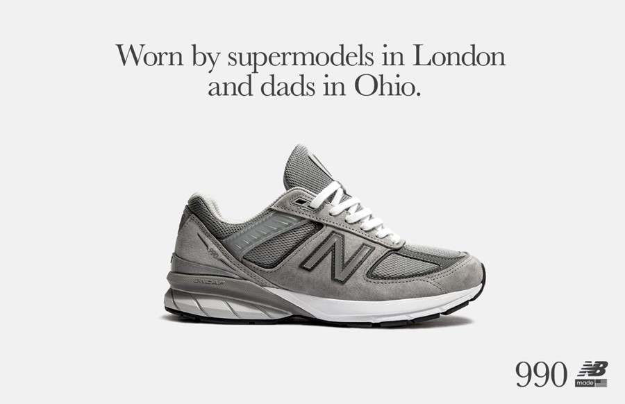 new balance 990 v5 dad shoe campaign 