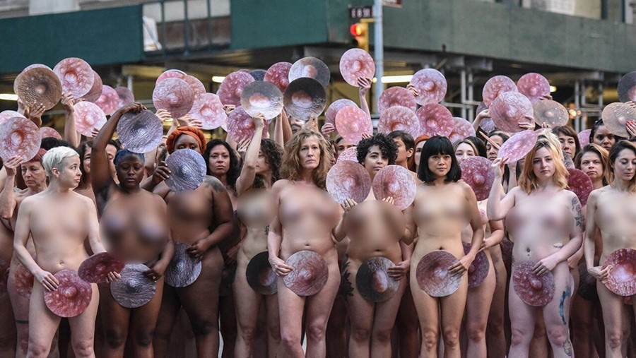 Nude protest
