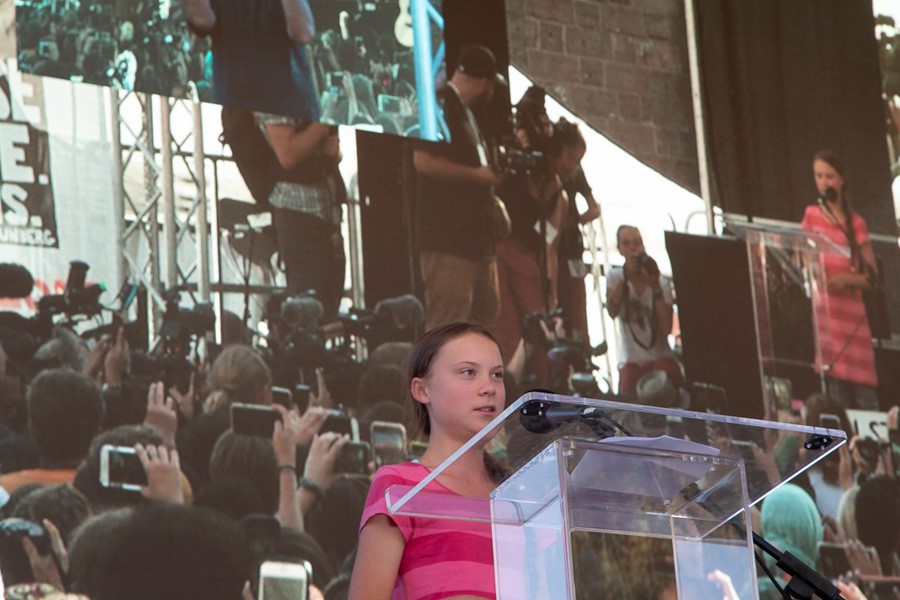 Greta Thunberg speaking in New York