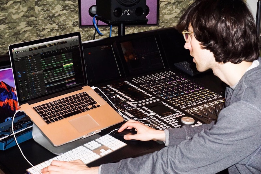 A.G. Cook in the studio 9