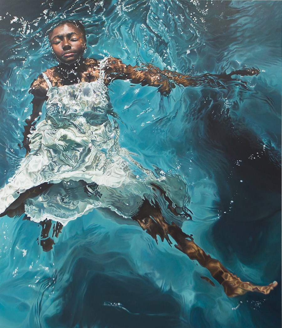 Calida Rawles, TBT, 2019, Acrylic on canvas, 84 x 72 in