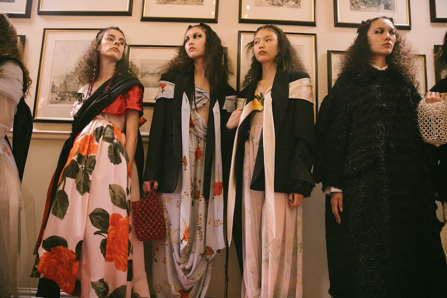 Backstage at the AW20 Simone Rocha fashion show LFW 16
