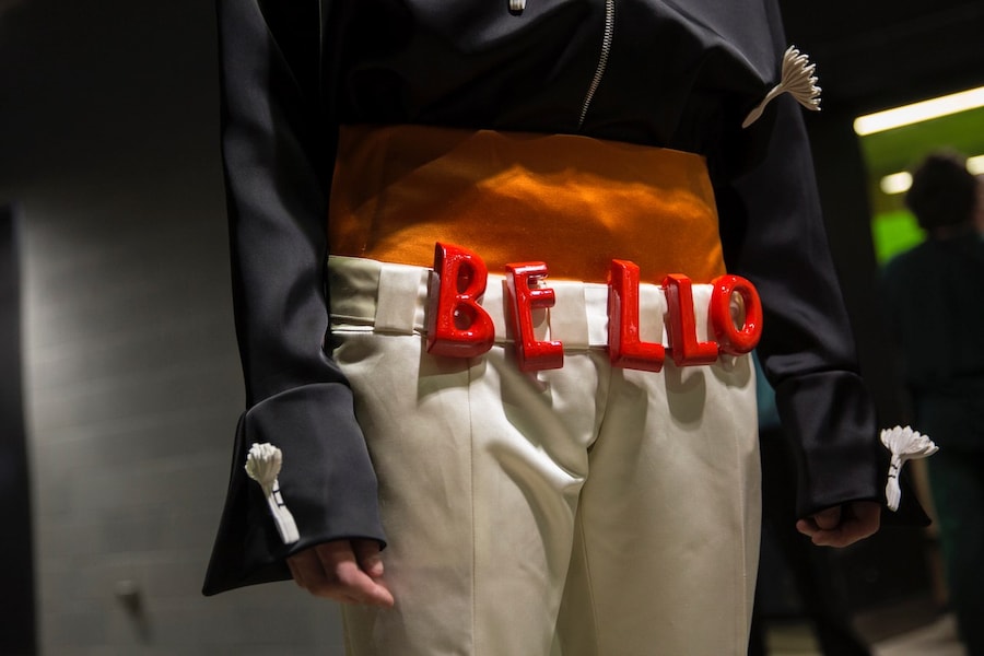 Backstage at the AW20 Central Saint Martins MA fashion show 24