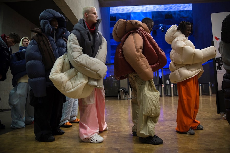Backstage at the AW20 Central Saint Martins MA fashion show 28