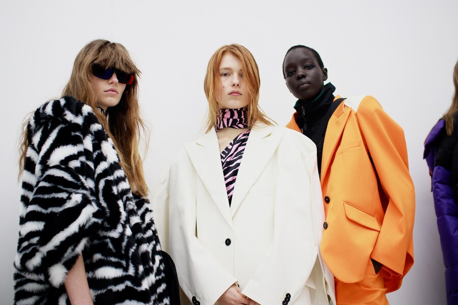 Backstage at the AW20 MM6 Maison Margiela fashion show 7 6