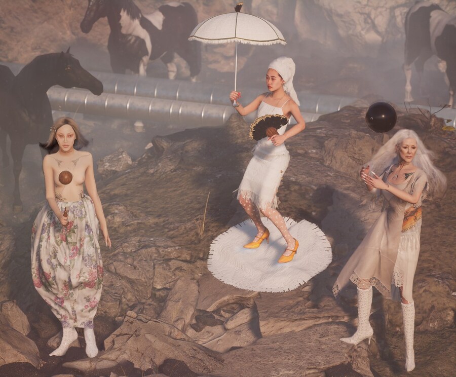 Marine Serre Mar&#233;e Noire SS20 campaign 2