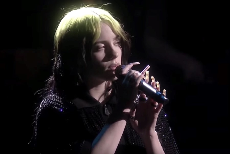 Billie Eilish sings No Time To Die at the Brit Awards