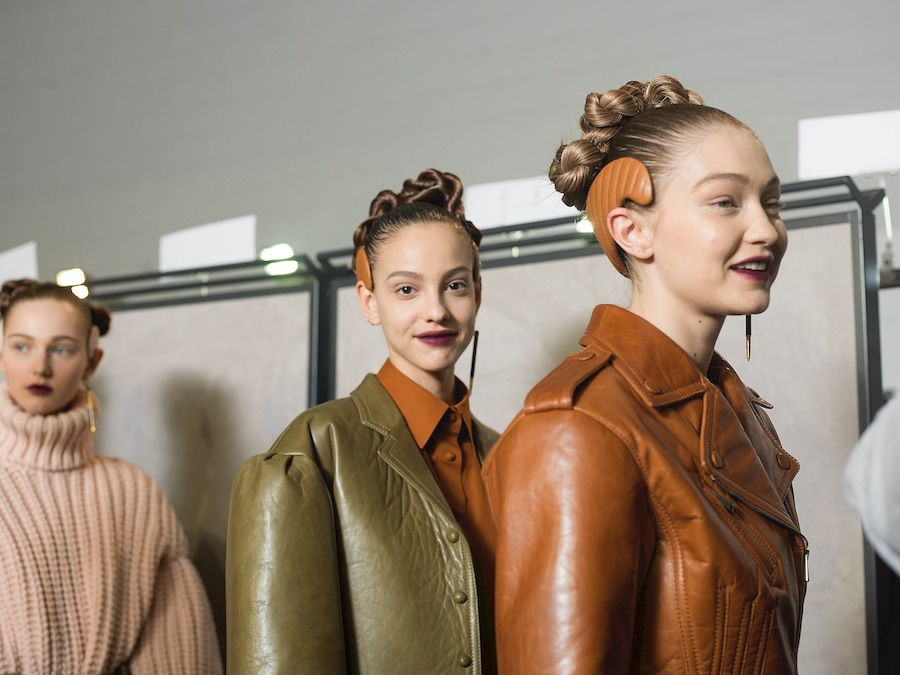 Backstage at the AW20 Fendi fashion show Gigi Hadid 7 6