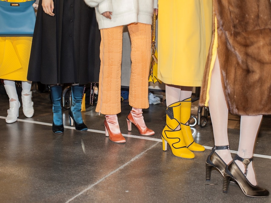 Backstage at the AW20 Fendi fashion show 12 11