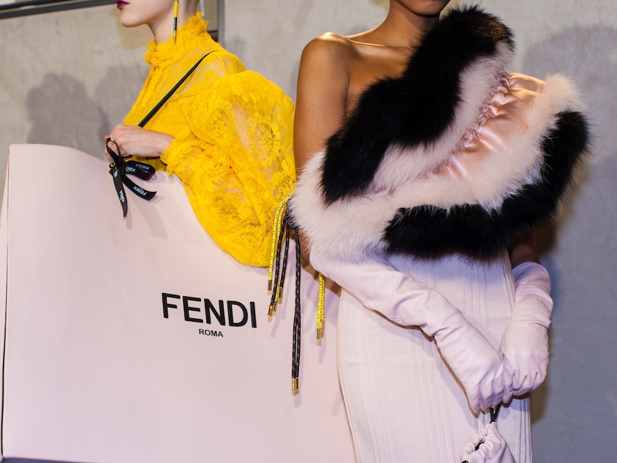Backstage at the AW20 Fendi fashion show 15 14
