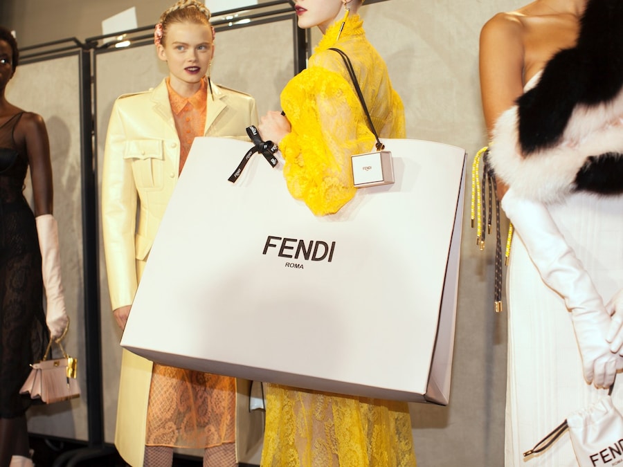 Backstage at the AW20 Fendi fashion show 17 16