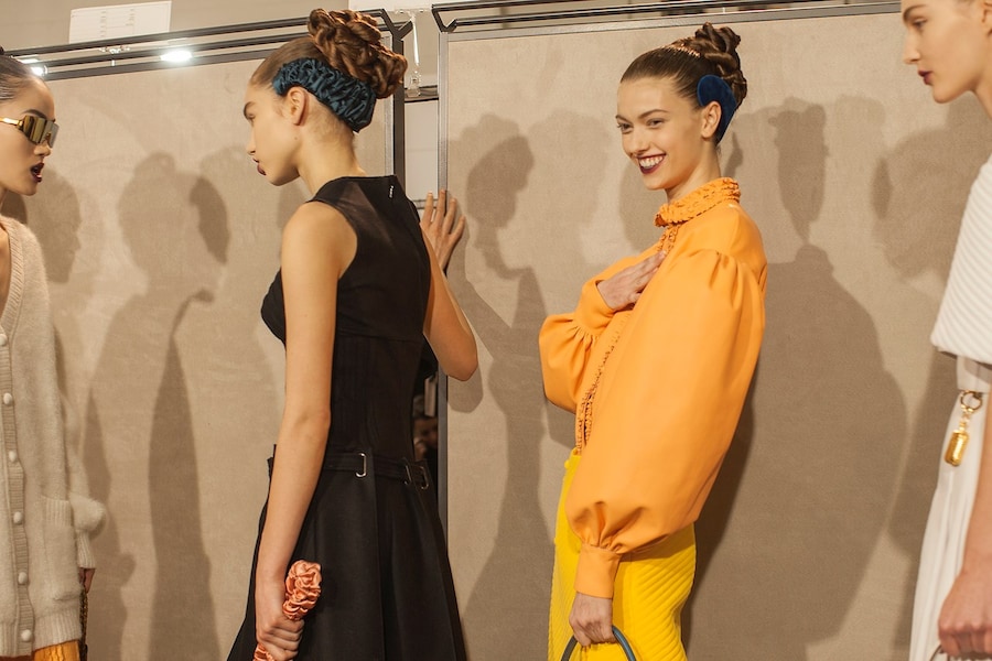Backstage at the AW20 Fendi fashion show 25 24