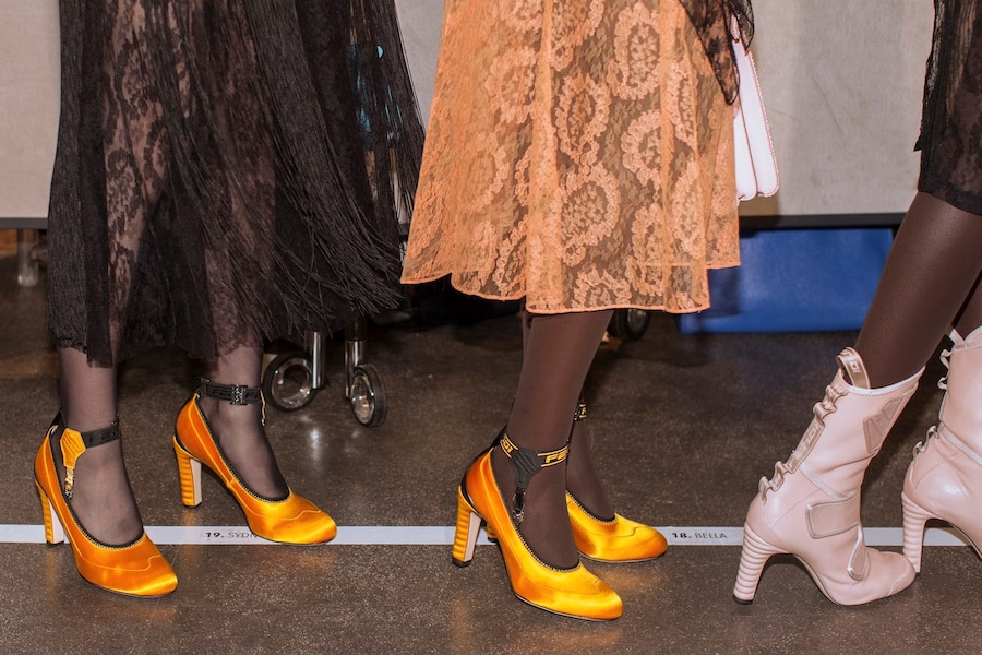 Backstage at the AW20 Fendi fashion show 26 25