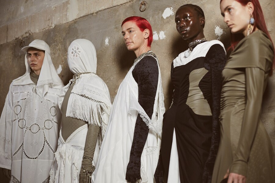Backstage at the AW20 Marine Serre fashion show 2 1