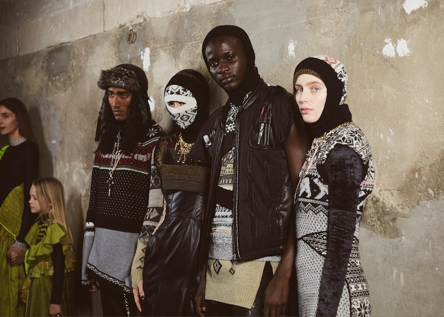 Backstage at the AW20 Marine Serre fashion show 16 15