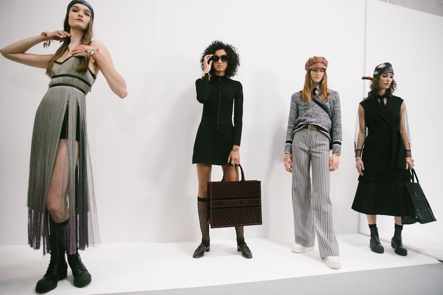 Backstage at the AW20 Dior fashion show 14 13
